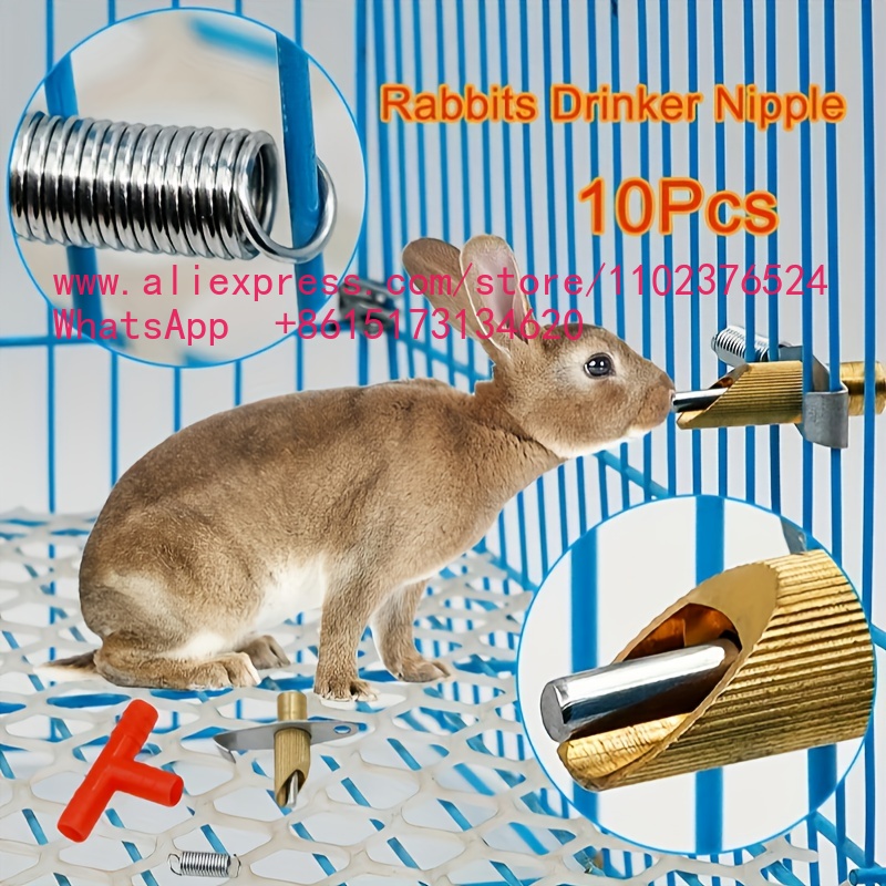 Automatic Pet Feeder - 10 шт. Автоматические поилки-ниппели для кроликов,