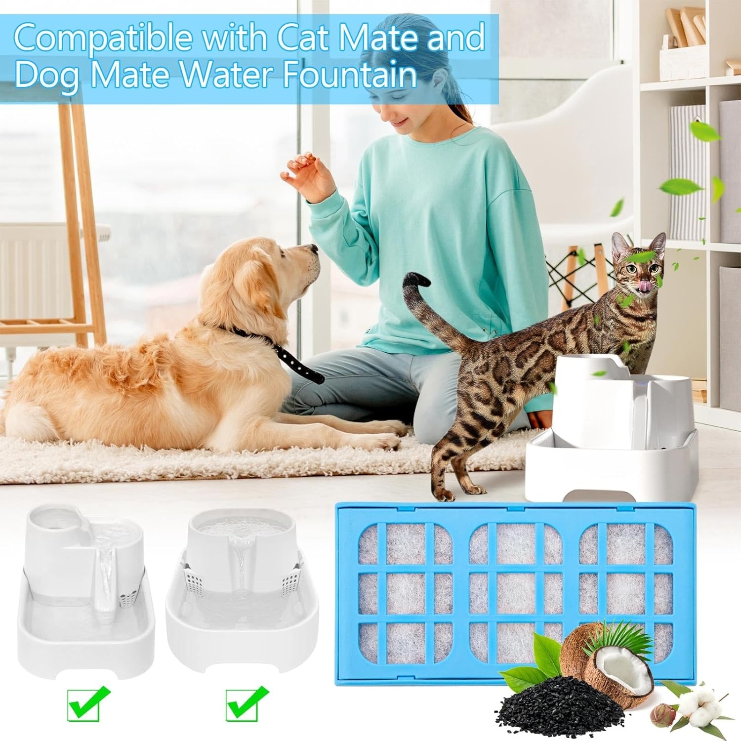 Набор из 12 сменных фильтрующи – обзор и цена Cat Water Fountain Filter