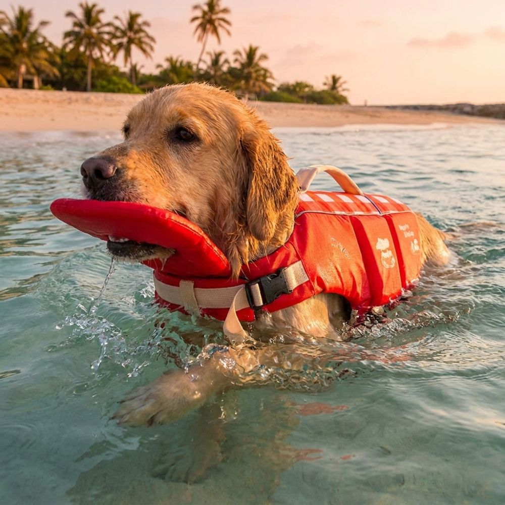 Водонепроницаемый спасательный – обзор и цена Dog Life Jacket